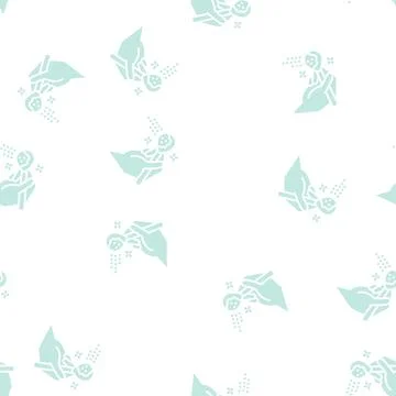 Spices add glyph seamless pattern Stock Illustration