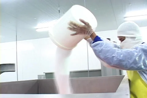 Spices adding Hotdog Production Stock Footage 129038