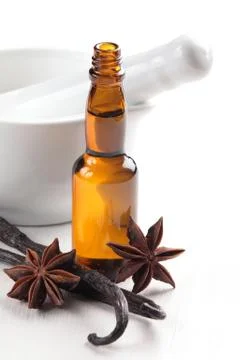 Spices and extract Stock Photos