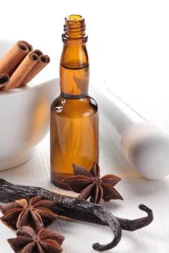 Spices and extract Stock Photos