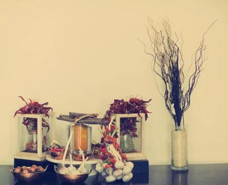 Spices and Garlic Composition Stock Photos