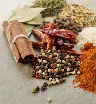Spices and herbs Stock Photos