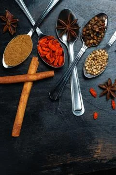 Spices and herbs Stock Photos
