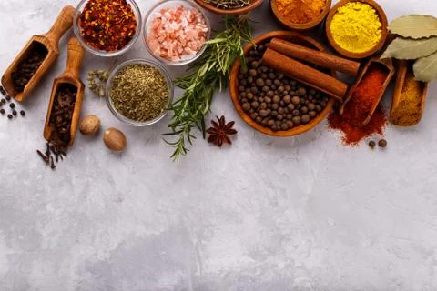 Spices and herbs 스톡 사진