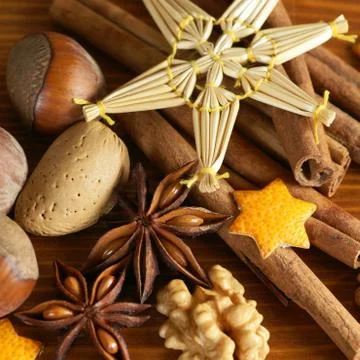 Spices and nuts Stock Photos