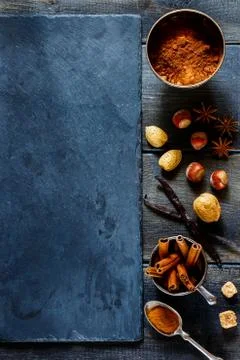 Spices and nuts Stock Photos