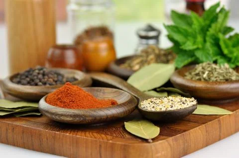 Spices arrangement Stock Photos