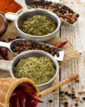 Spices assortment Stock Photos