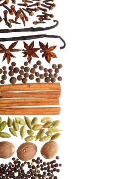 Spices background Stock Photos