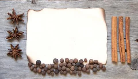 Spices background Stock Photos