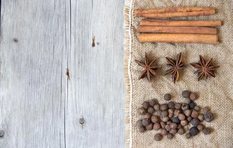 Spices background Stock Photos