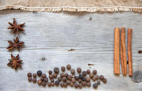 Spices background Stock Photos