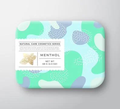 Spices Bath Cosmetics Package Box. Vector Wrapped Paper Container with Care Stockillustratie