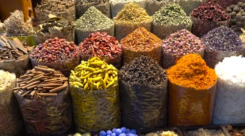 Spices in the bazar Stock Footage 60069032