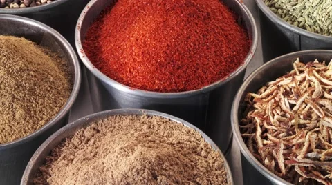  SPICES IN CLOSE UP TRACKING SHOT  SPICES Vidéo 62232602