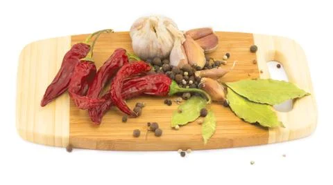 Spices on the cutting board Stock Photos