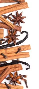 Spices frame Stock Photos