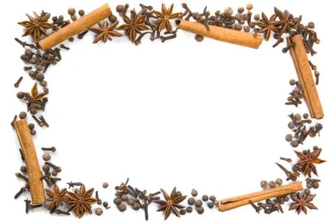 Spices frame Stock Photos