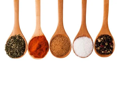 Spices isolated Stock Photos