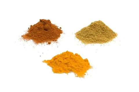 Spices isolated on white background Stock Photos