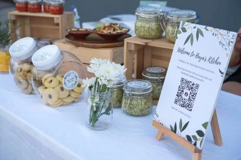 Spices in the jar on the table Fotos Stock
