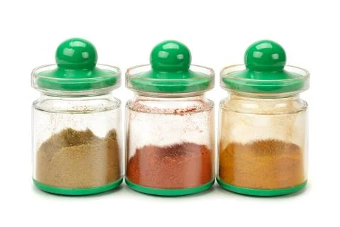 Spices in jars 写真素材