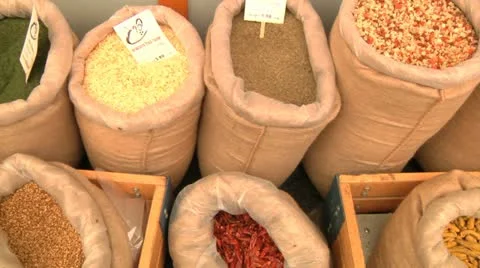 Spices in the Market Stock Footage 10943412