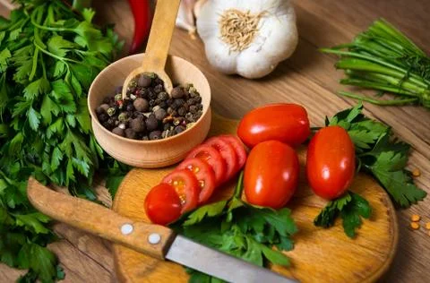 Spices, a mixture of colored peppers Stock Photos