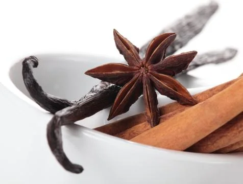 Spices in mortar Stock Photos