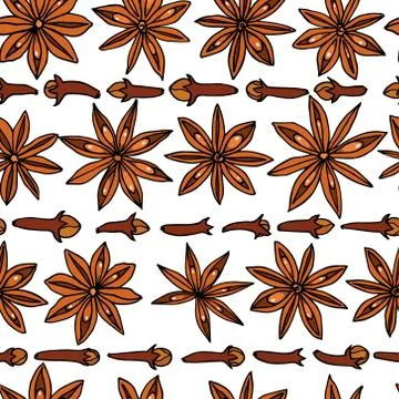 Spices seamless pattern Stock Illustration
