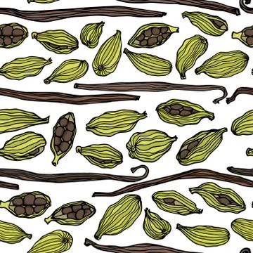 Spices seamless pattern Stock Illustration