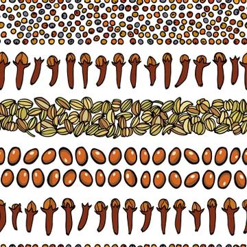 Spices seamless pattern Illustrazione stock
