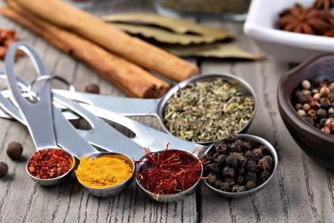 Spices set Stock Photos
