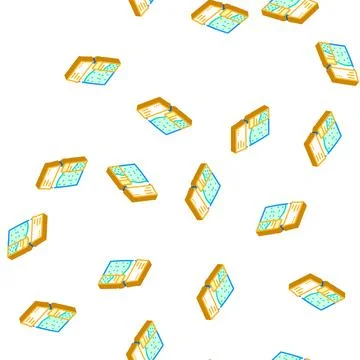 Spices spinach isometric icon seamless pattern Stock Illustration