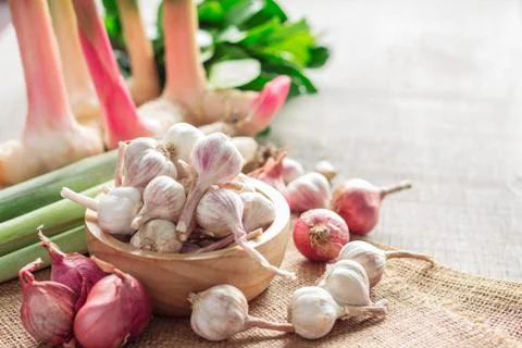 Spices on table. Stock Photos