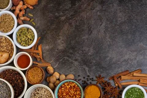 Spices used in Cooking Stock Photos