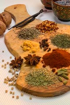 Spices used in cooking Stock Photos