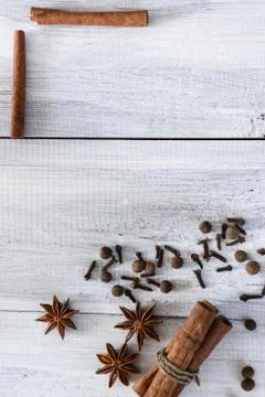 Spices on white background 写真素材