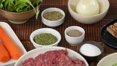 Spices on wood background studio Stock Footage 183493470