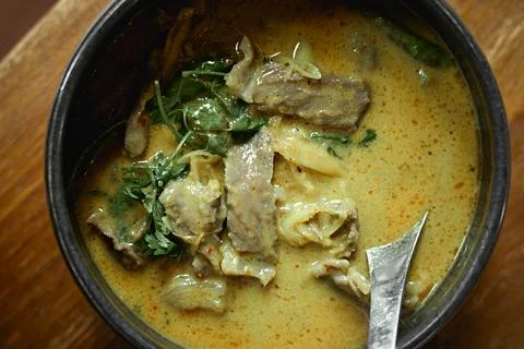 Spicy Beef Turmeric Curry Stock Photos