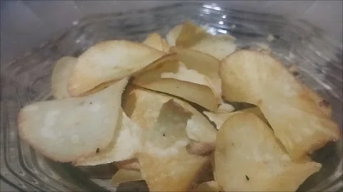 Spicy cassava chips Stock Footage 296169230