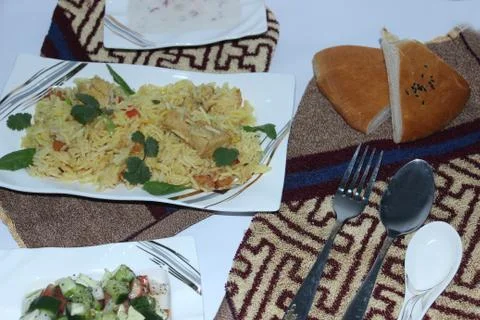 Spicy Chicken Biryani Fotos Stock