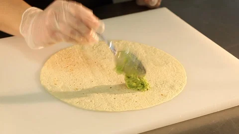 Spicy Chicken Wrap Stock Footage 113998679