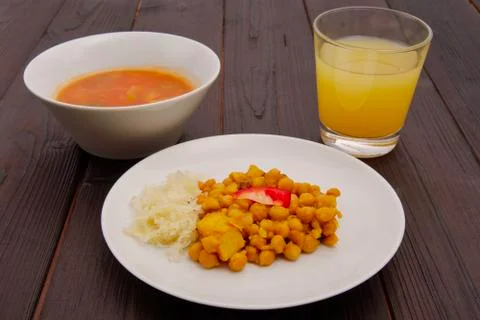 Spicy chickpeas with cabbage Stock-Fotos