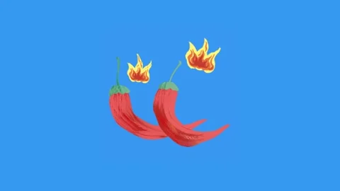 Spicy Chili Pepper Animation Loop Vidéo 341541742