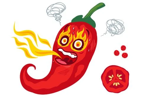 Spicy chilli pepper Stock Illustration