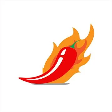 Spicy chilli vegetable, Extra spicy pepper icons vector Stock Illustration