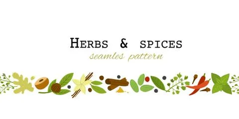 Spicy collection, seamless pattern for your design Stock Illustration