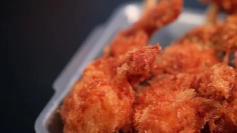 Spicy Deep Fried Crispy Chicken Pakora Appetizer with Crunchy Texture Stock Footage 337440637