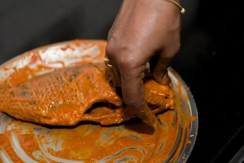 Spicy Fish Prep Stock Photos